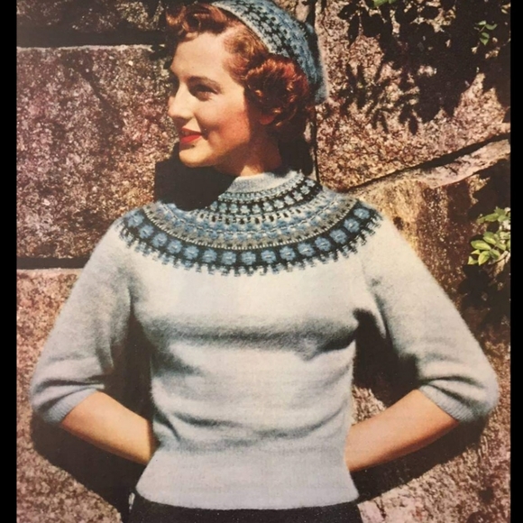 Vintage Sweaters - 1950's Bohus Stickning Swedish Angora Sweater S